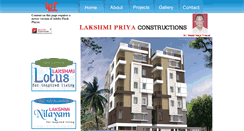 Desktop Screenshot of lakshmipriyaconstructions.com
